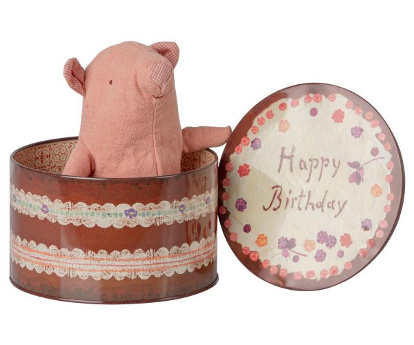 Pig in cake box maileg (16-6980-50)